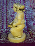 Fine Indian 19th c  Ivory Carving of Drummer