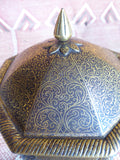 Octagonal Gold inlay Kuftgari Iron Box