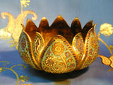 Kashmiri Lotus form Gilt Enamel Bowl