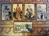 4 sepia photos of Indian Noblemen & a Tribal Mother
